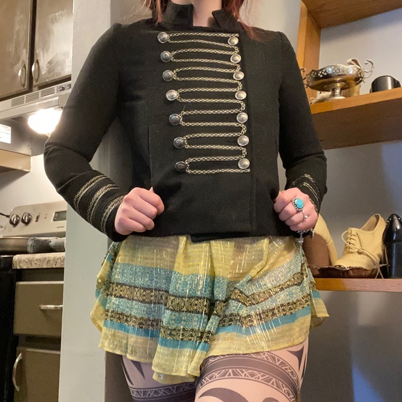 Military western boho goth jacket - Picture 4 of 6